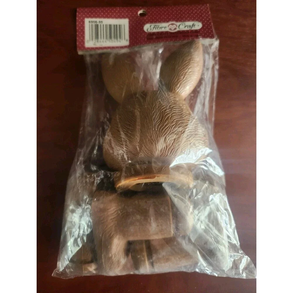 Fibre Craft Brown Bunny Head and Paws Crocheting Crafting Crafts 6908 NIP 5.5